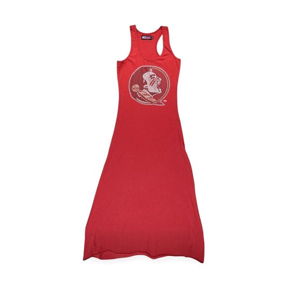 Dresses & Skirts - MissFanatic Tshirt Dress Womens Maxi Stretch Sleeveless Rhinestone Logo Medium